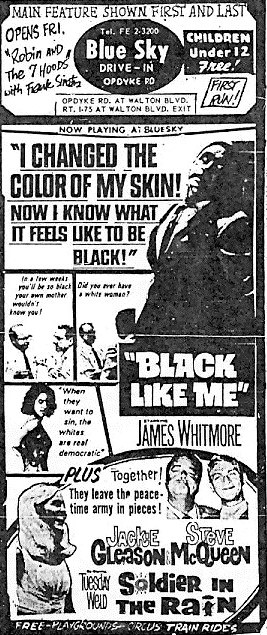 Blue Sky Drive-In Theatre - Blue Sky Ad - Oakland Press